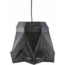 Naruna 15"L x 15"W x 13"H Black/Light Gray Pendant - Boutique Rugs
