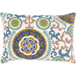 Adairville 14"L x 20"W Cottage Emerald/Ivory/Dark Blue/Beige/Brown/Mustard/Light Green/Navy/Dark Red Lumbar Pillow - Boutique Rugs
