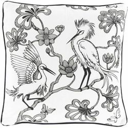 Ditchingham 20" Square Cotton Charcoal/White Throw Pillow - Boutique Rugs
