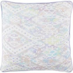 Ossipee 20" Square Traditional Cotton Lavender/Sky Blue/Light Gray/Light Green/Tan Throw Pillow - Boutique Rugs