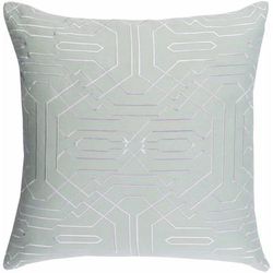 Elberta 18" Square Traditional Off White/Seafoam/Sage Throw Pillow - Boutique Rugs