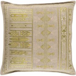 Pottsboro 22" Square Traditional Tan/Beige/Light Olive/Sage/Olive Throw Pillow - Boutique Rugs