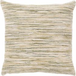 Rhyl 18" Square Cotton Beige/Olive/Dark Green/Green Throw Pillow - Boutique Rugs