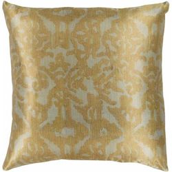 Oretech 20" Square Traditional Mustard/Light Sage Throw Pillow - Boutique Rugs