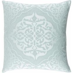 Pimpama 18" Square Traditional Pale Blue/Seafoam/Sage Throw Pillow - Boutique Rugs