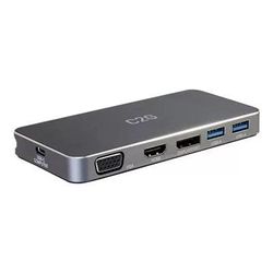 C2G USB-C Dual Display MST Docking Station with HDMI, DisplayPort, VGA and Power Delivery up to 65W