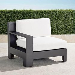 St. Kitts Modular Seating Collection in Aluminum - Left-facing Chair, Standard, Rumor Snow - Frontgate