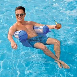 Lazy Day Pool Seat - Laguna Stripe - Frontgate