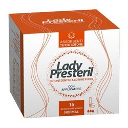 Lady Presteril Assorbenti Interni Normal in Cotone 16 pz Tampone
