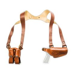 Cebeci Arms Leather Horizontal Shoulder LHS Holsters Glock 43 Right Tan 21020RT27