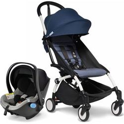 Babyzen YOYO2 6+ & Clek Liingo Travel System - White / Air France Blue