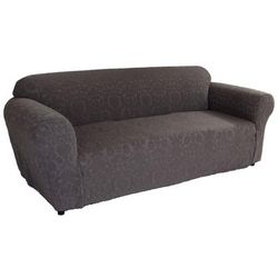 1-Pc. Floral Embossed Stretch Slipcover by Classic Slipcovers in Gray (Size LOVESEAT)