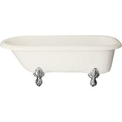 Restoria Bathtub Monarch 66 Inch Acrylic Classic Clawfoot Tub - Rim Faucet Drillings 553-C-RM
