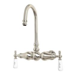 Randolph Morris Bathroom Wall Mount Gooseneck Clawfoot Bathtub Faucet RM149-3BN