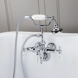 Randolph Morris Clawfoot Tub Faucet - Wall Mount Downspout Faucet with Handshower RM154C