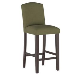 Velvet Camelback Barstool by Skyline Furniture in Velvet Loden