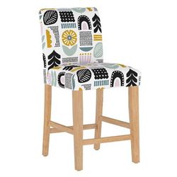 Helsinki Block Counter Stool by Skyline Furniture in Lavender Multi