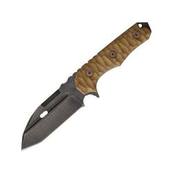 Wander Tactical Hurricane Fixed Blade Knife 9.5in 4.5in D2 Tool Steel Standard Edge Tanto Brown Micarta Handle HURRICBGC