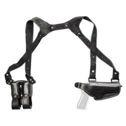 Cebeci Arms Leather Horizontal Shoulder Holster SHS for Walther CCP Black Left 21013LB64