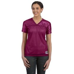 Augusta Sportswear 250 Women's Junior fit Stadium Replica Football Jersey T-Shirt in Maroon size Medium | Polyester