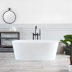 Randolph Morris Solano 59 Inch Resin Double Ended Tub RMBB1-MW