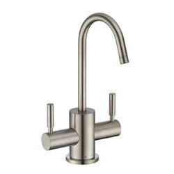 Whitehaus Collection Point Of Use Instant Hot/Cold Water Drinking Faucet with Gooseneck Swivel Spout WHFH-HC1010-BN