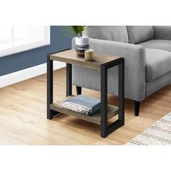 Accent Table / Side / End / Narrow / Small / 2 Tier / Living Room / Bedroom / Metal / Laminate / Brown / Black / Contemporary / Modern - Monarch Specialties I 2083