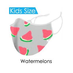 Watermelon Design Reusable Face Mask - Kid Sized
