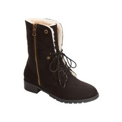 Wide Width Women's The Leighton Weather Boot by Comfortview in Black (Size 8 1/2 W)