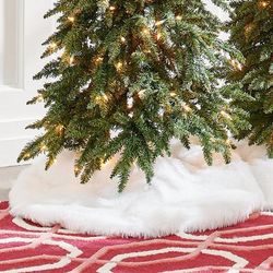 Christmas Faux Fur Tree Skirt - 36" Dia. - Grandin Road