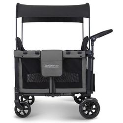 WonderFold W2 Original (2 Seater) Double Stroller Wagon - Gray