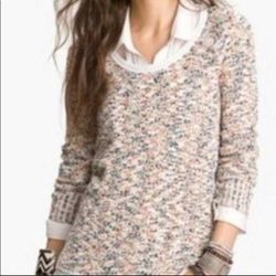 Free People Sweaters | Free People Marled Pink Sweater! | Color: Pink/White | Size: S