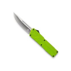 CobraTec Knives Lightweight OTF Automatic Folding Knives 3.25in D2 Steel Drop Point Zombie Green Handle ZBGCTLWDNS