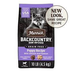 Backcountry Grain Free Raw Infused with Chicked & Salmon Recipe Freeze Dried Puppy Food, 10 lbs.