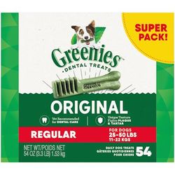 Original Regular Dental Dog Treats, 54 oz., Count of 54