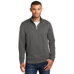 Port & Company PC590Q Performance Fleece 1/4-Zip Pullover Sweatshirt in Charcoal size 4XL