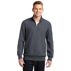 Sport-Tek ST283 Super Heavyweight 1/4-Zip Pullover Sweatshirt in Graphite Grey size 3XL | Polyester Blend