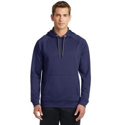 Sport-Tek ST250 Tech Fleece Hooded Sweatshirt in True Navy Blue size XL | Polyester