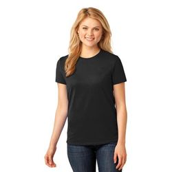 Port & Company LPC54 Women's Core Cotton Top in Jet Black size Small | Blend