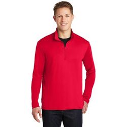 Sport-Tek ST357 PosiCharge Competitor 1/4-Zip Pullover T-Shirt in True Red size XL | Polyester