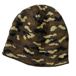 Port & Company CP91C Camo Beanie Cap Hat in Militaryuflage size OSFA | Acrylic