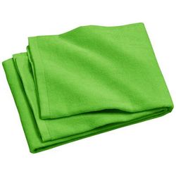 Port Authority PT42 Beach Towel in Bright Lime size OSFA | Cotton