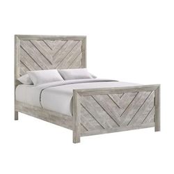 Keely Full Panel Bed in White - Picket House Furnishings EL700FB