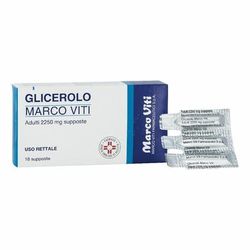 Glicerolo Marco Viti Adulti 2250 mg Supposte 18 pz
