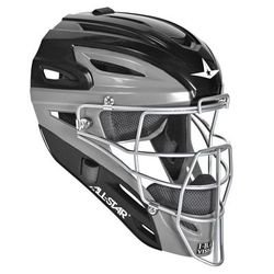 All Star Two Tone MVP2500 GTT Adult Baseball Catcher's Helmet Black/Graphite