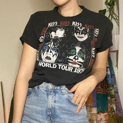 Urban Outfitters Tops | Kiss Concert Tee | Color: Black | Size: S