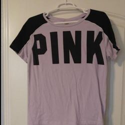 Pink Victoria's Secret Tops | Ladies Vs Pink Shirt | Color: Black/Pink | Size: M