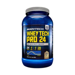 BodyTech Whey Tech Pro 24 Whey Protein - Cookies & Cream (2 Pounds / 28 Servings)