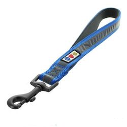 Reflective Blue Training Padded Handle Short Leash for Dogs, 1 ft., Large