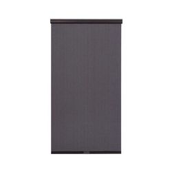 Wide Width Cordless Spring Sunscreen Roller Shade by Whole Space Industries in Black Brown (Size 34" W 66" L)